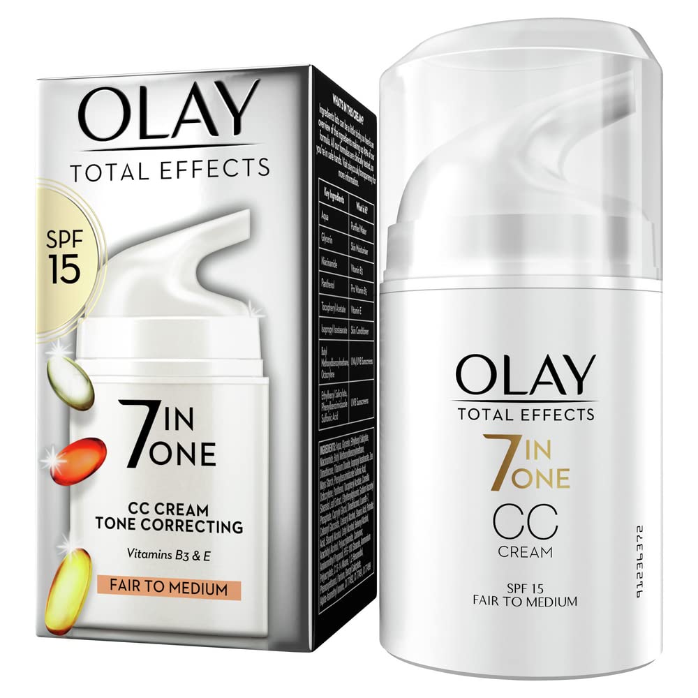 Olay 7in1 Total Effects CC Cream - Anti-Aging Formula for Fair to Medium Skin, 50ml