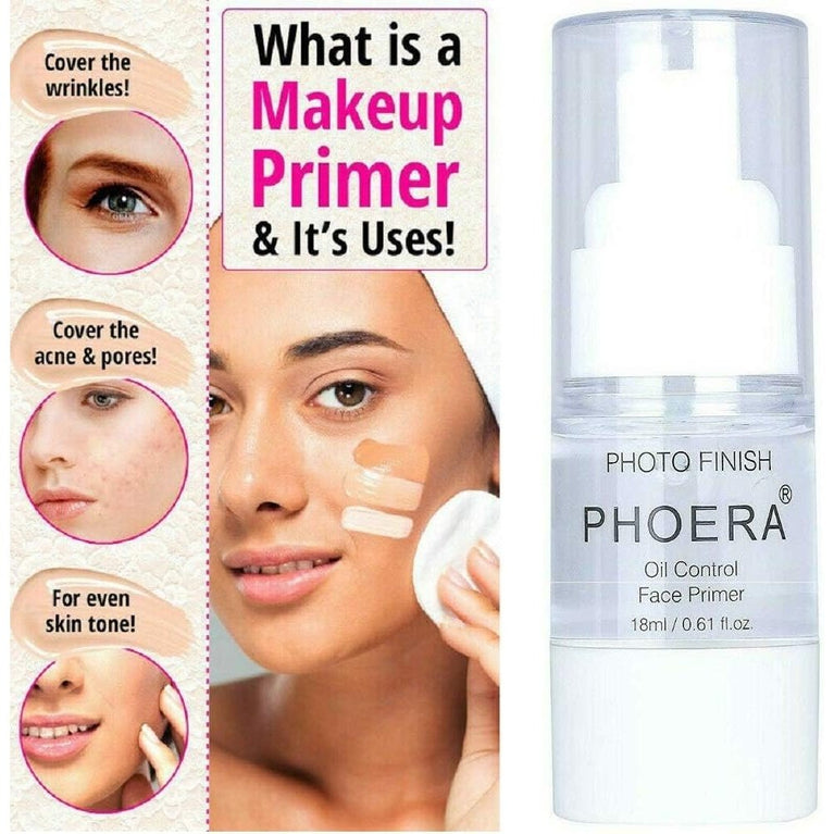 AQUAPURITY's PHOERA Primer - Cruelty-Free 18ML Makeup Base for Extended Flawless Coverage and Oil Control
