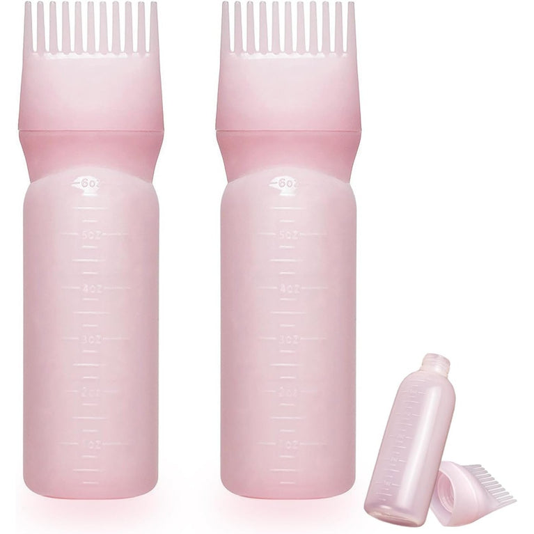 Hair Dye and Oil Applicator Bottle Set - Pink