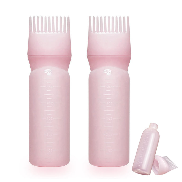 Hair Dye and Oil Applicator Bottle Set - Pink
