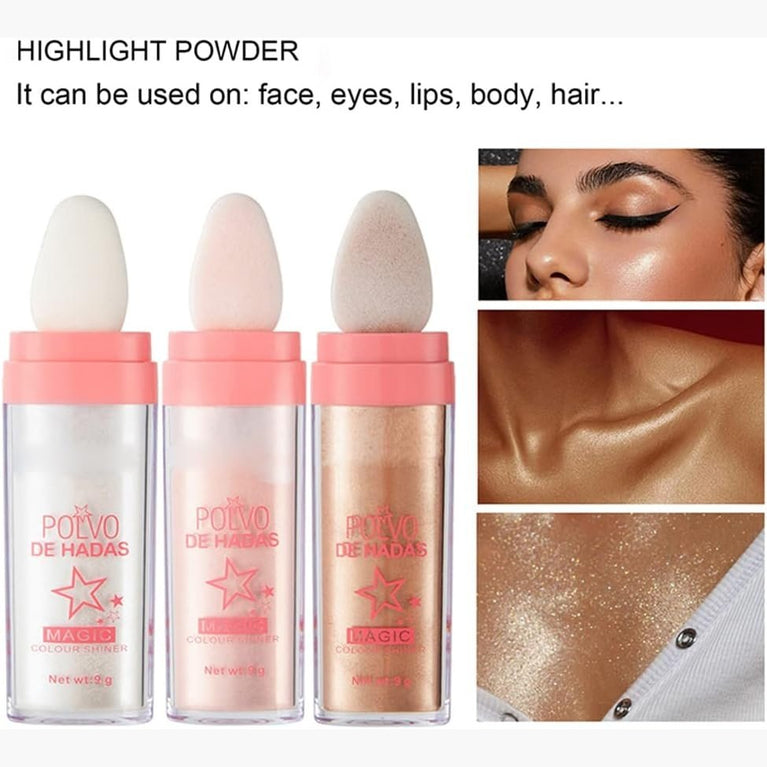 Fairy Dust Shimmer Stick - Versatile Glow Highlighter for Eyes, Face, and Body