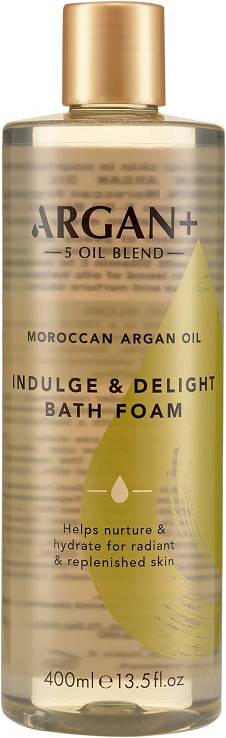 Argan+ Indulge & Delight Moroccan Argan Oil Bubble Bath, 400ml