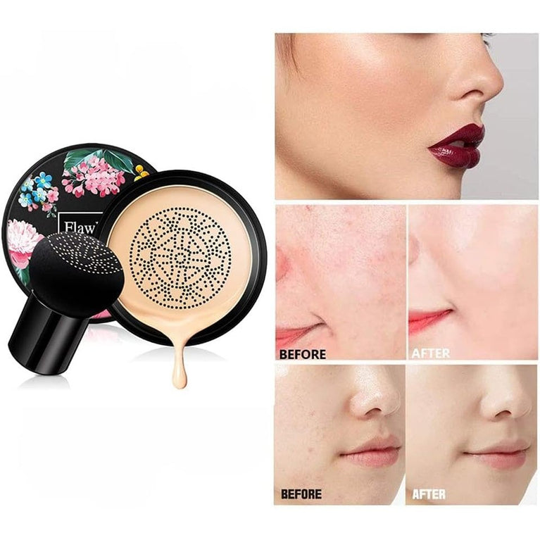 Mushroom Head Air Cushion Hydrating CC Cream - Long-Lasting Foundation with Anti-Aging Concealer
