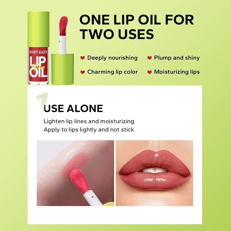 Long-Lasting Moisturizing Jelly Lip Gloss Oil with Large Brush Head in Fashionable Pink Shade (#102)