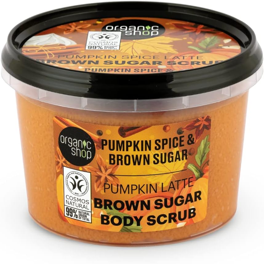 Organic Shop Pumpkin Spice Latte Body Scrub with Brown Sugar - 250ml