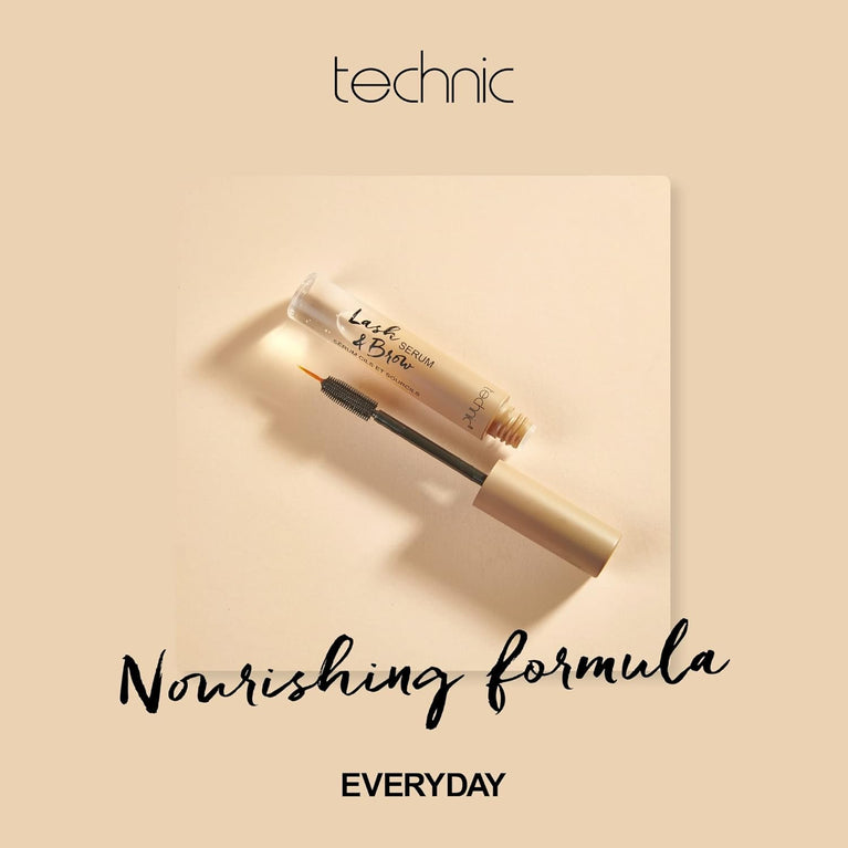 Technic Vegan Lash & Brow Boosting Serum - Cruelty-Free Nourishing Enhancer for Thicker, Fuller Lashes & Brows