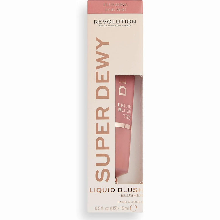 Makeup Revolution's Flushing For You Superdewy Liquid Blusher - Achieve Natural Glow with a 15ml Vegan Formula