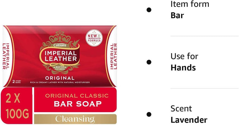 Imperial Leather Original Classic Bar Soap, Bulk Pack of 18 Gentle Skin Care Bars