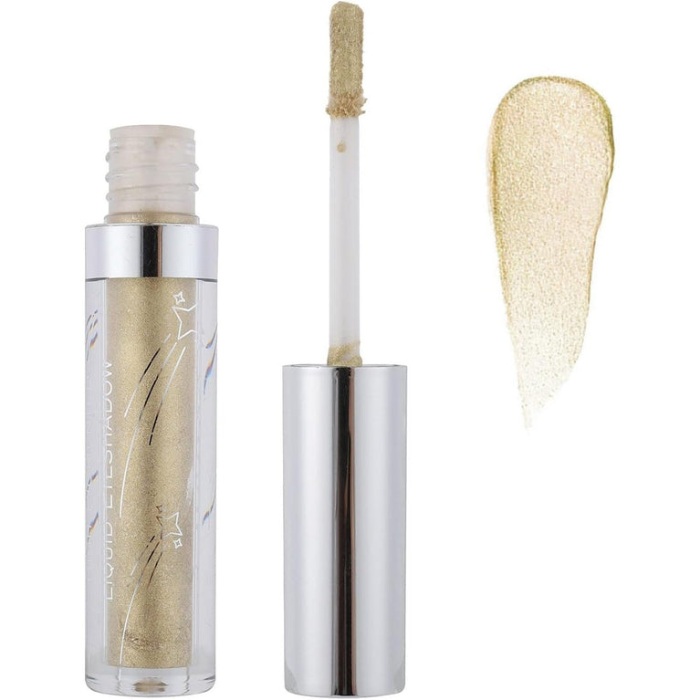 Weixinbuy Glamorous Glitter Liquid Eyeshadow - 12 Metallic Shades, Long-Lasting, Waterproof & Highly Pigmented (101#Cream)