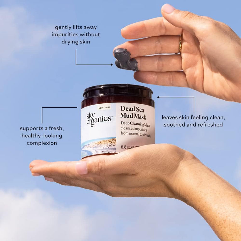 Clear and Radiant Skin with Dead Sea Mud Mask by Sky Organics