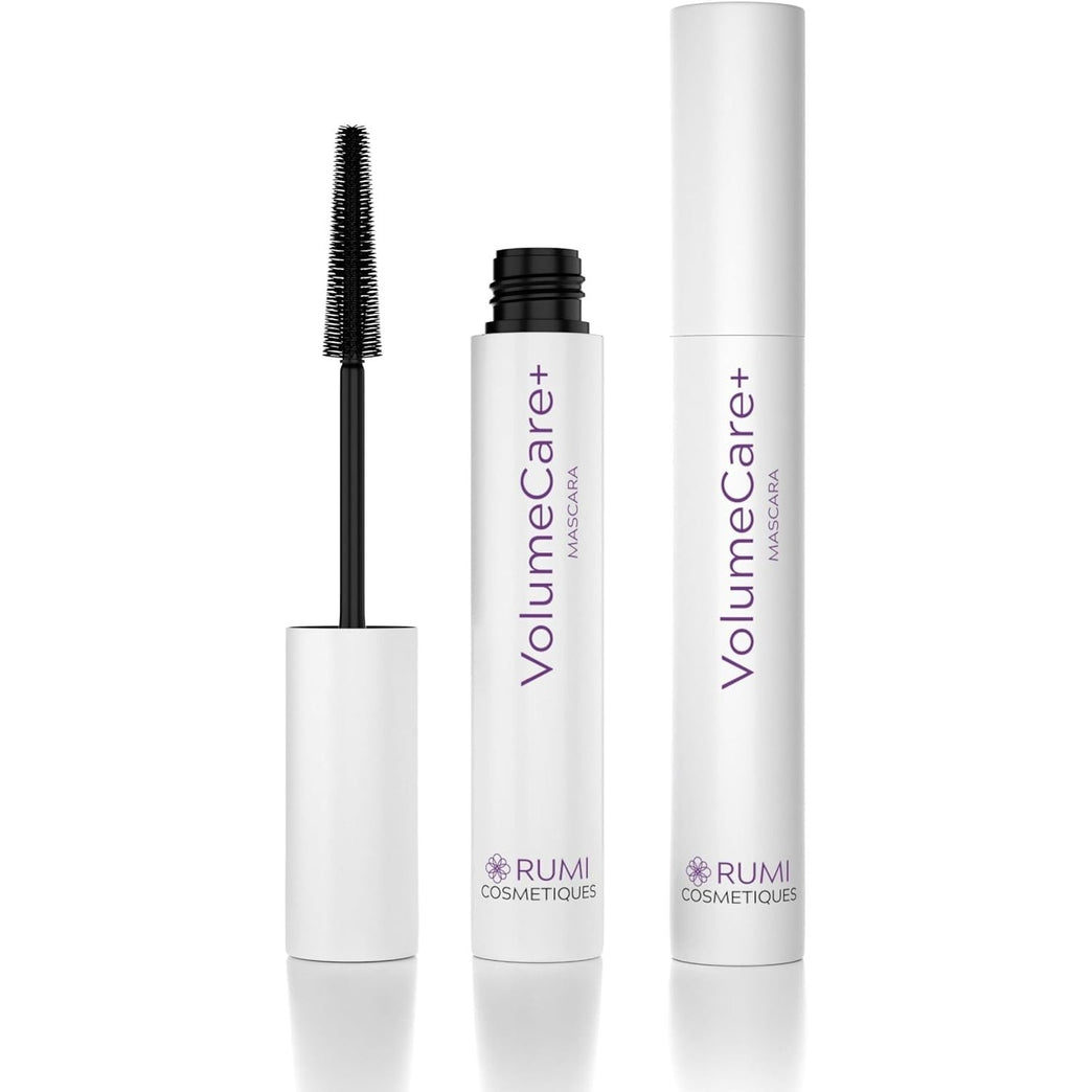 Rumi Cosmetiques SuperiorLength+ Mascara for Mature Women - Dual Action for Intense Length & Volume - Clump-Free with Longevity - Ideal for Sensitive Eyes (Authentic Black)