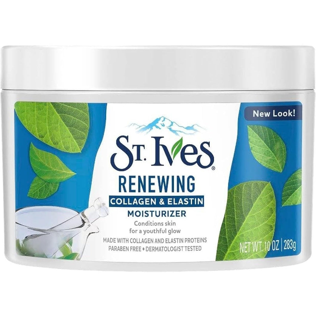 St Ives Youthful Radiance Skin Moisturizer with Collagen & Elastin - Dermatologist Tested, 10 oz Jar