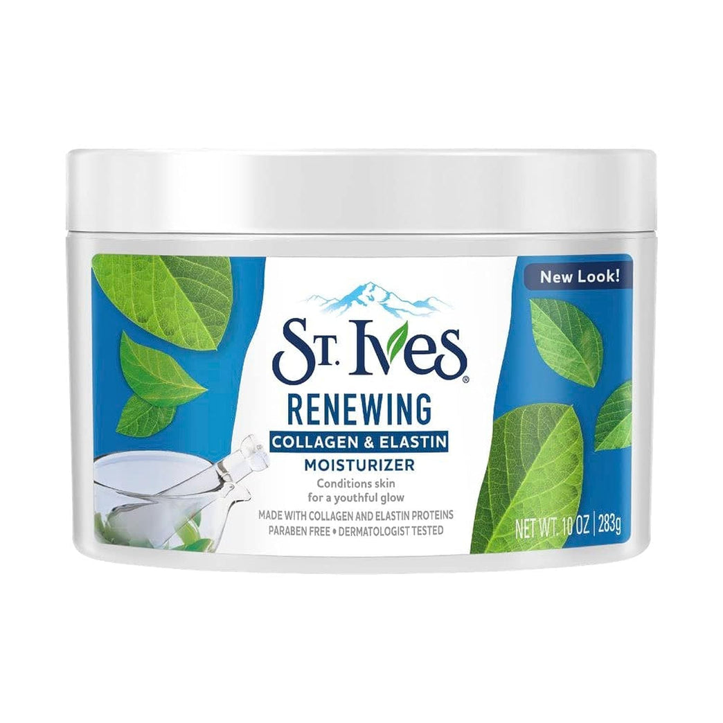 St Ives Youthful Radiance Skin Moisturizer with Collagen & Elastin - Dermatologist Tested, 10 oz Jar