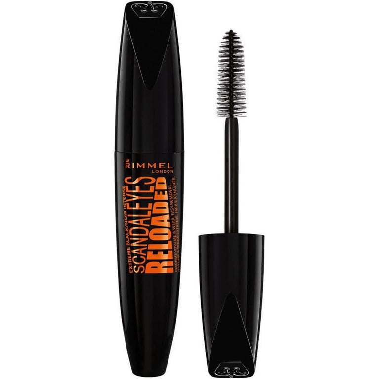 Rimmel London Scandaleyes Reloaded Extreme Black Volumising Mascara, 12 ml - For Instant, Clump-Free Volume and 24 Hour Impact