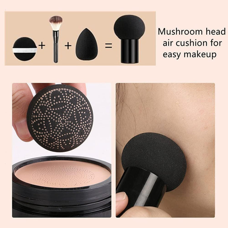 Mushroom Head Air Cushion Hydrating CC Cream - Long-Lasting Foundation with Anti-Aging Concealer