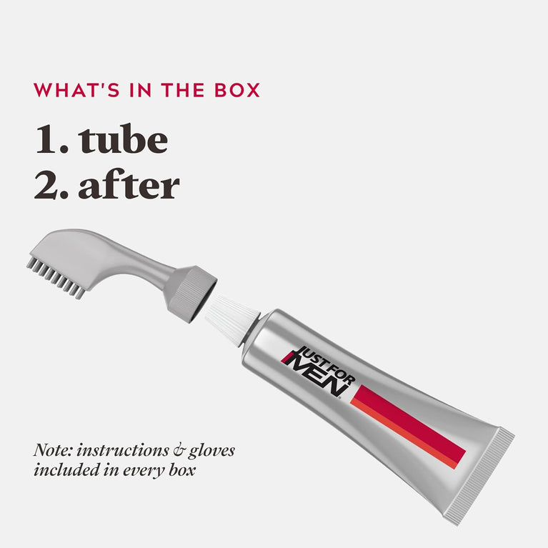 Touch of Brown: Men's Quick Comb-In Medium Brown Hair Dye for Short Hair, Eliminate Grey Hair – A35