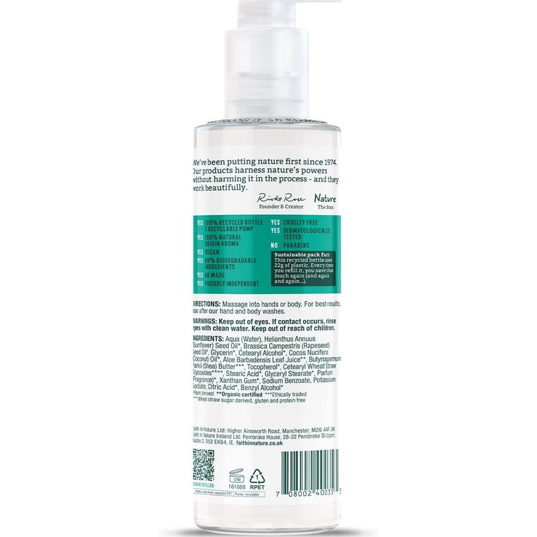 Natural Coconut Hand and Body Lotion from Faith In Nature - 400 ml Bottle