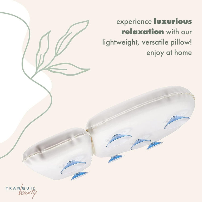 TranquilBeauty Bath Pillow: Luxury Head and Neck Support for Ultimate Bath Relaxation
