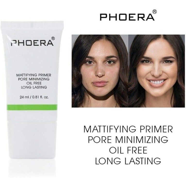 PHOERA Matte Perfection Face Primer with Aquapurity - Oil Controlling Makeup Base for Skin Protection (24ml)