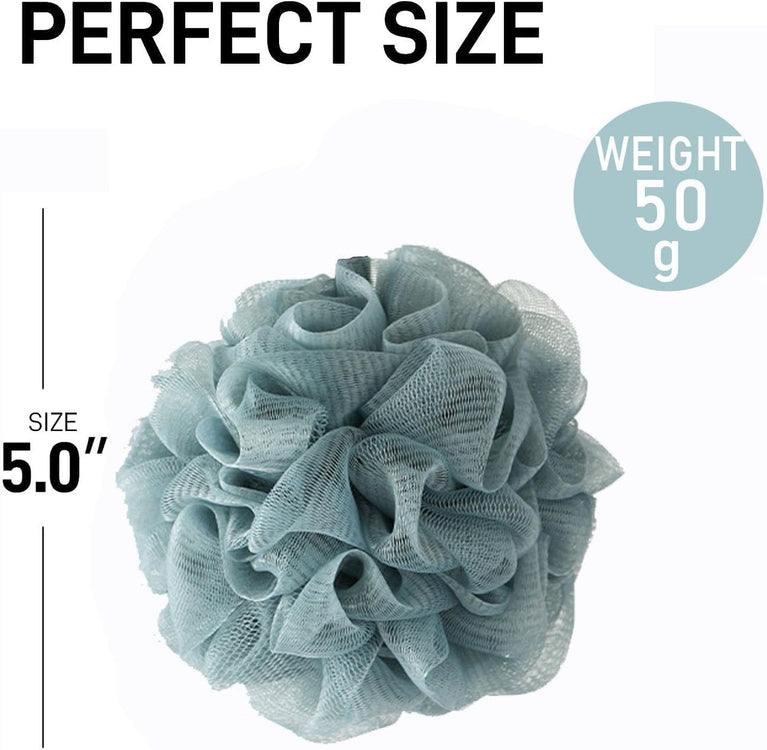 Soft Mesh Bath Sponge Set - Pack of 3 Luxurious Body Puffs