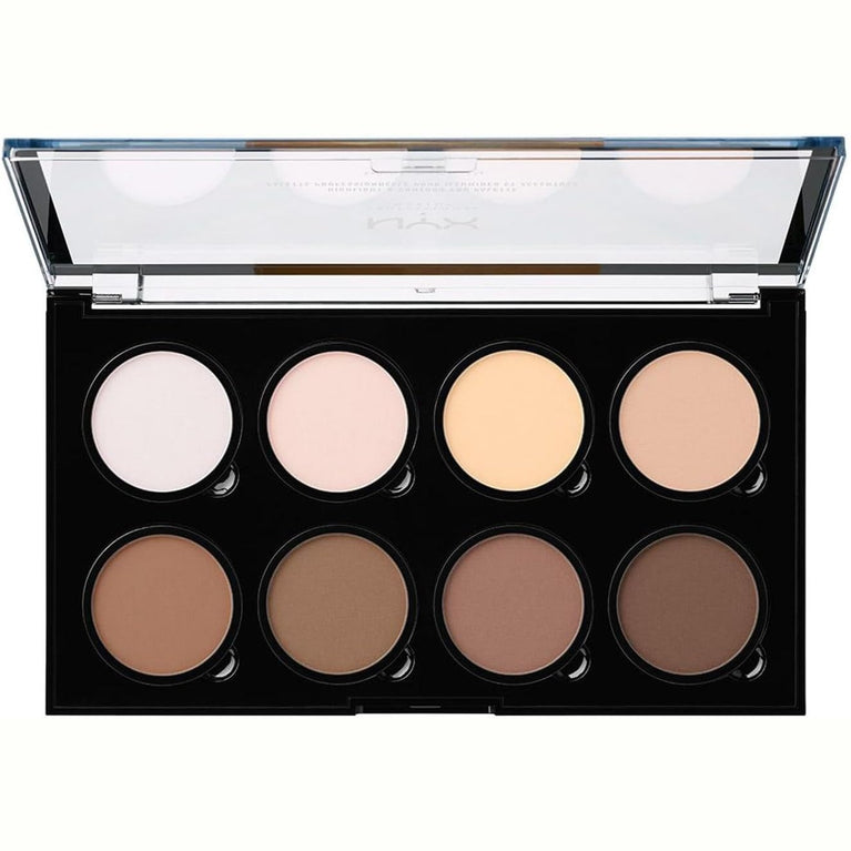 NYX Pro Blendable Highlight & Contour Palette: Matte & Pearly Shades for Custom Sculpting