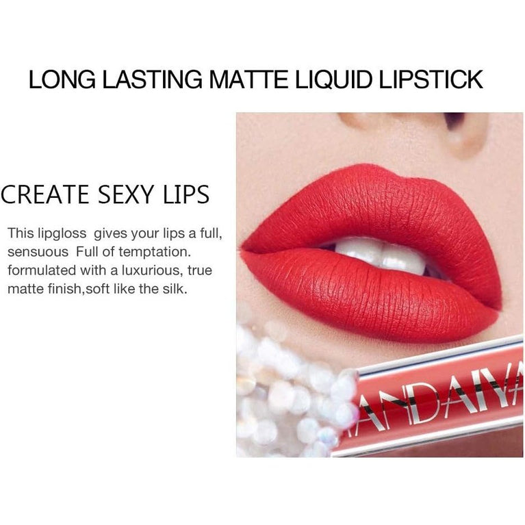 6-Shade Velvet Matte Lipstick Set with Durable, Non-Fading and Waterproof Formula - Ideal Gift for Makeup Enthusiasts (Set B)