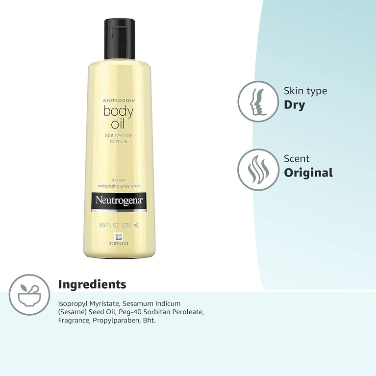 Neutrogena Body Oil 250 ml - Luxurious Dry Skin Moisturizer