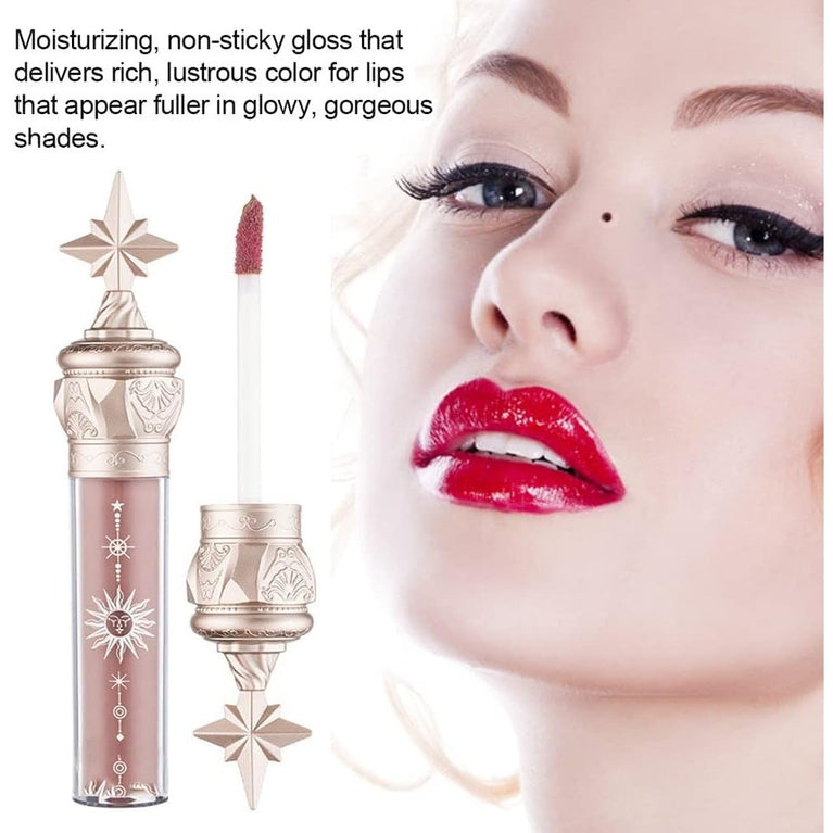 Glossy Mirror Shine Lip Plumper - Hydrating Tinted Lip Balm with Vitamin E (Blushing Cinnamon, 707)