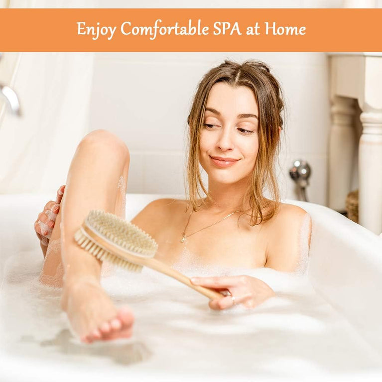 URAQT Long Handled Body Brush for Shower and Bath