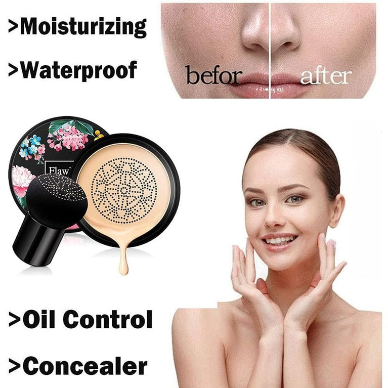 Mushroom Head Air Cushion Hydrating CC Cream - Long-Lasting Foundation with Anti-Aging Concealer
