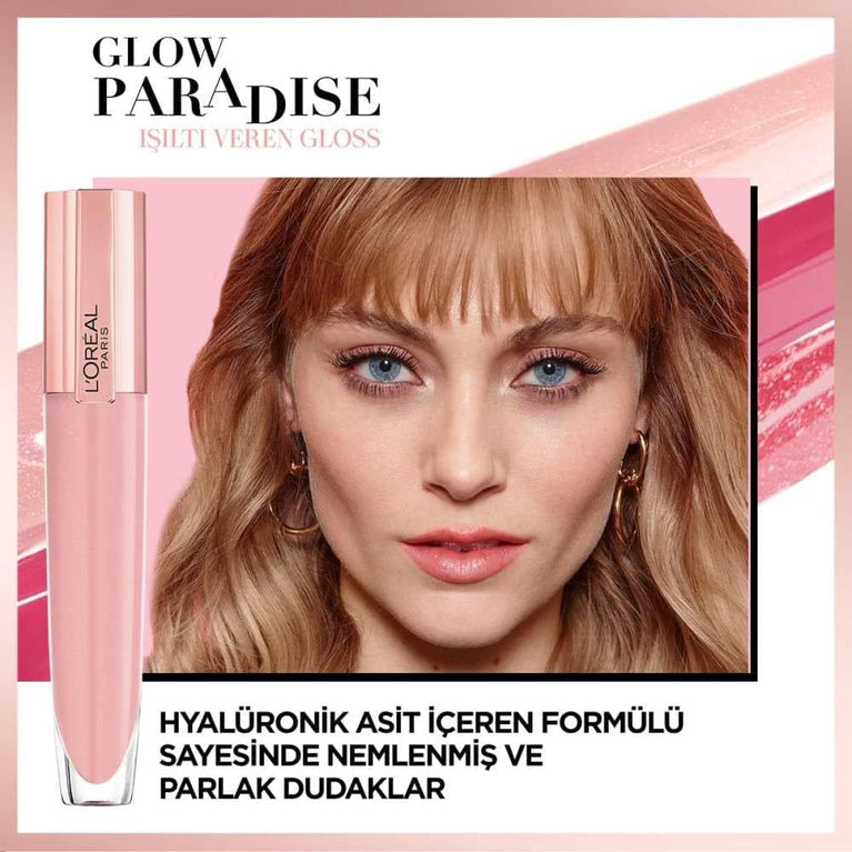L'Oreal Paris Glow Paradise Hydrating Balm-in-Gloss, Shade 402 - I Soar, 7 ml (Single Pack)