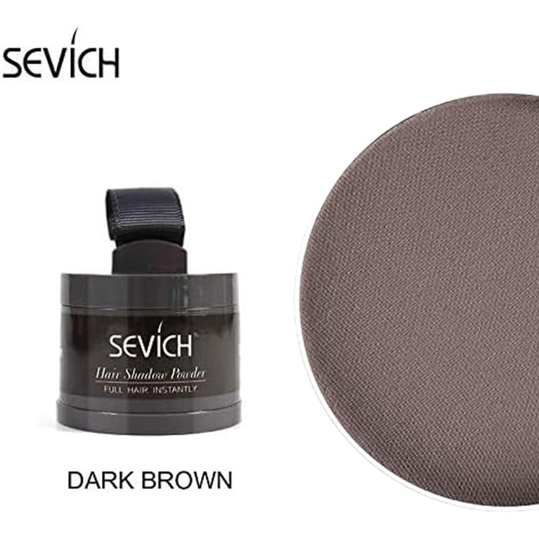 Instantly Hairline Shadow - SEVICH Hairline Powder, Quick Cover Grey Hair Root Concealer, Eyebrows & Beard Line, Hair Root Touch Up for Thinning Grey Hairline, Windproof&Sweatproof, Dark Brown