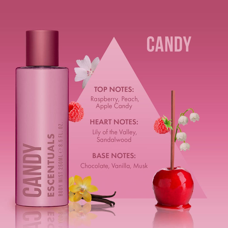 Escentuals Womens Candy Body Mist - Long-lasting Fragrance Spray 250ml