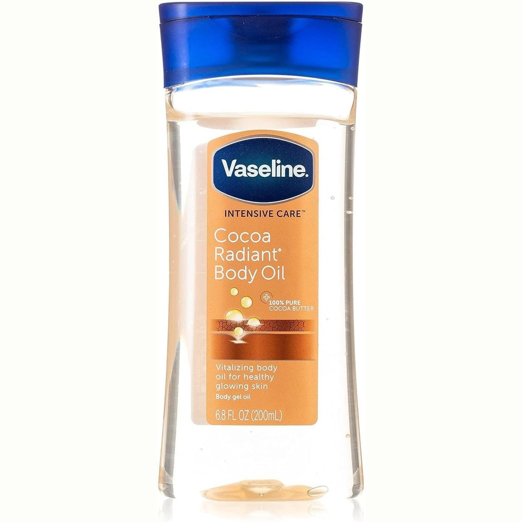 Vaseline Cocoa Radiant Body Gel Oil for Intensive Moisture, 6.8 Ounce