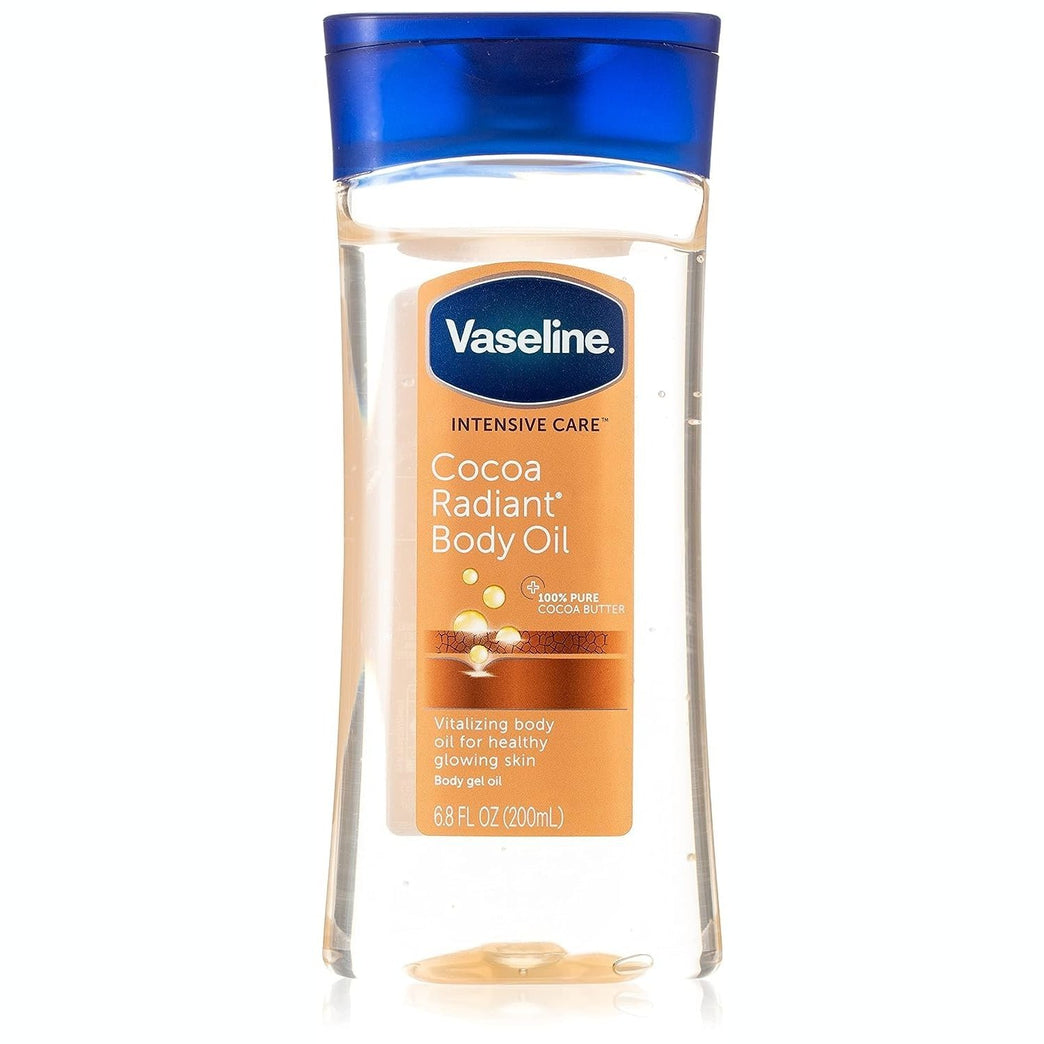 Vaseline Cocoa Radiant Body Gel Oil for Intensive Moisture, 6.8 Ounce