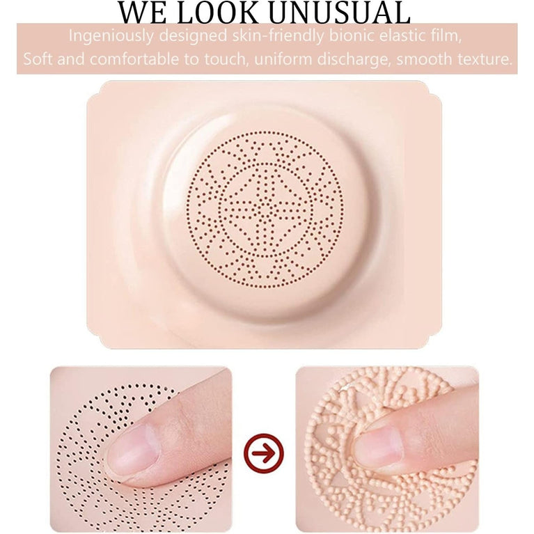 Plant-Based Air Cushion CC Cream with Concealing Effect, Long-Lasting Moisture Control BB Cream and Inclusive Mushroom Makeup Sponge