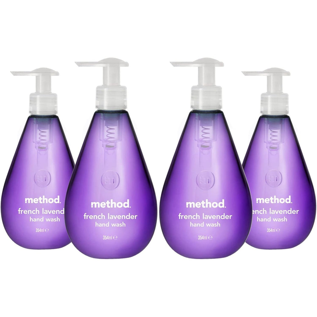 Method Lavender Hand Wash, with Plant-Based Cleansing Power, 354ml, 4 Pack