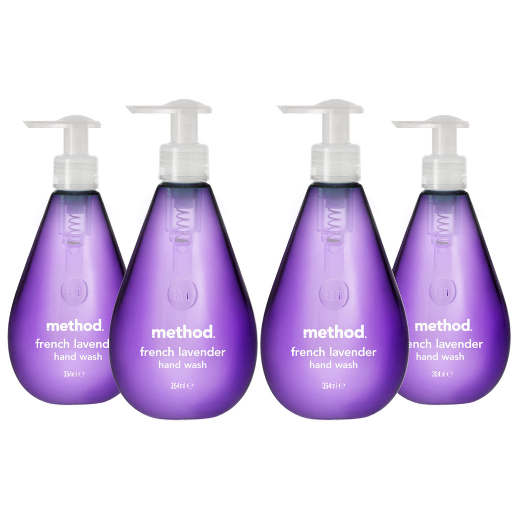 Method Lavender Hand Wash, with Plant-Based Cleansing Power, 354ml, 4 Pack