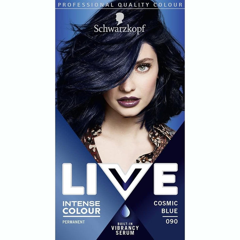 Cosmic Blue Schwarzkopf LIVE Intense Colour Hair Dye For Maximum Shine and Grey Coverage