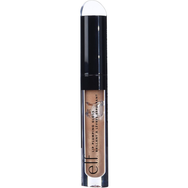 Nourishing Lip Gloss by e.l.f, Plumping, Hydrating, High-Shine, Champagne Glam Shimmer, 2.7 ml - Enriched with Vitamin E and Coconut Oil (Pack of 1)