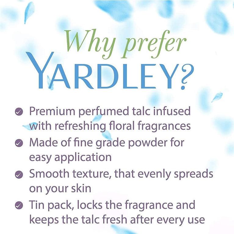 Yardley London Lace Talcum Powder - 100g Bottle