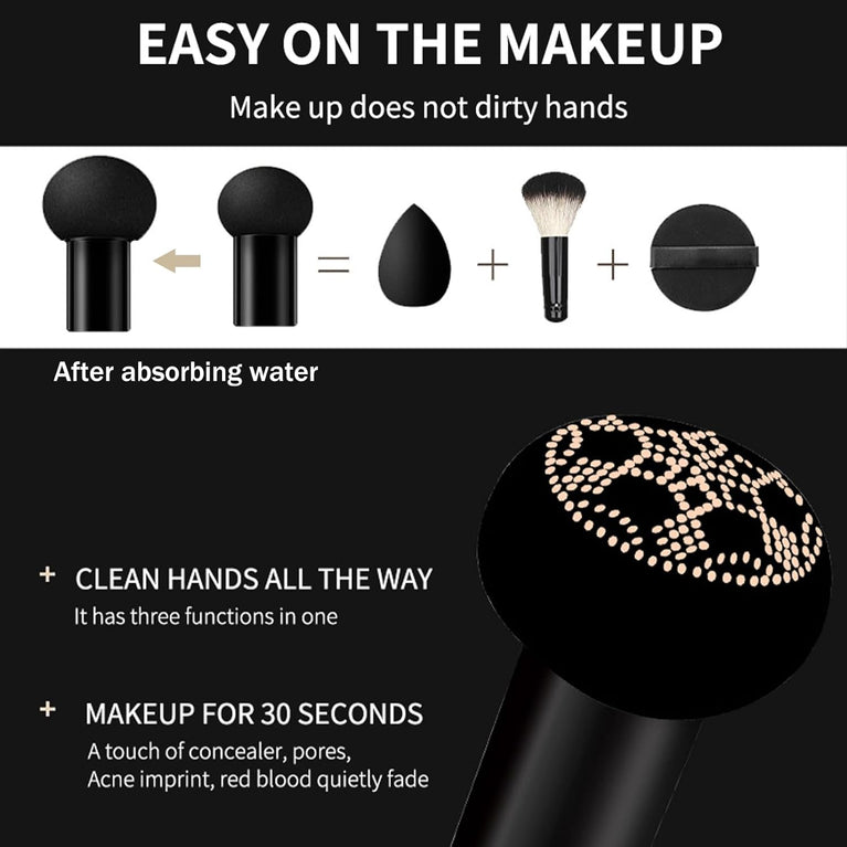 Soft Touch Mushroom Sponge CC & BB Cream Foundation with Natural Plant Extracts