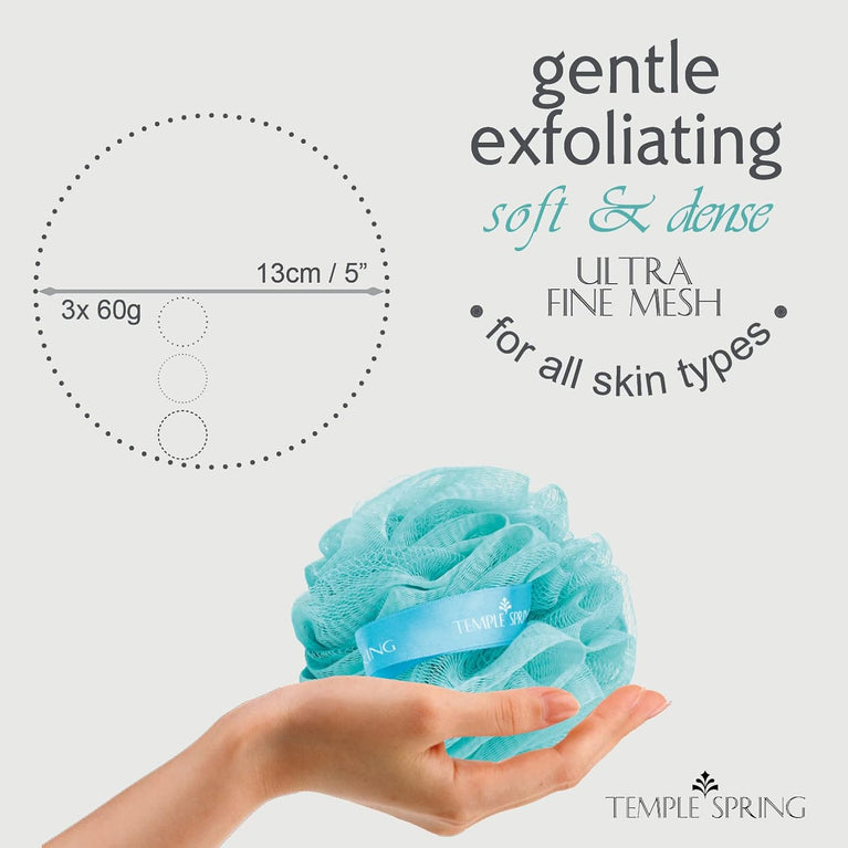 Eco-Friendly Ocean Blues Shower Pouf Multi-Pack