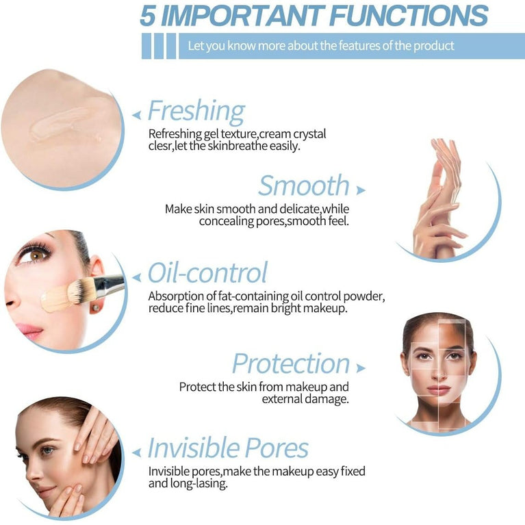 DETVFO PHOERA Protective Pore Primer: UV Shielding Makeup Base with Long-Lasting Matte Finish
