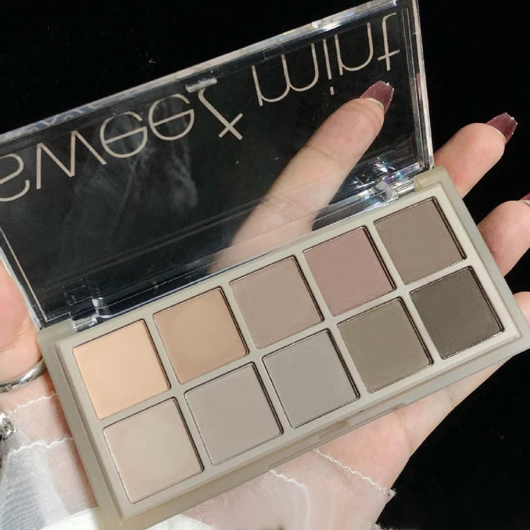 Mysense 10-Shade Matte Eyeshadow Palette, High-Pigment Makeup, Nature-Inspired, Long-Lasting & Waterproof, Perfect for All Skin-types & Occasions