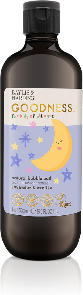 Baylis & Harding Goodness Kids Lavender & Vanilla Natural Bubble Bath, 500 ml (Pack of 3) - Vegan Friendly