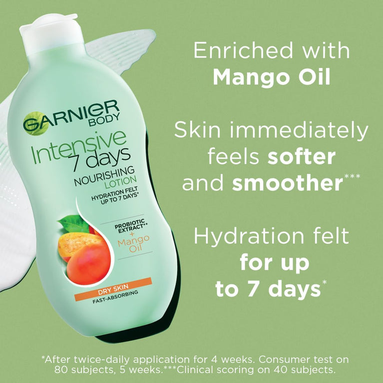 Garnier Body Intensive 7 Days Nourishing Body Lotion with Mango Scent - 400 ml