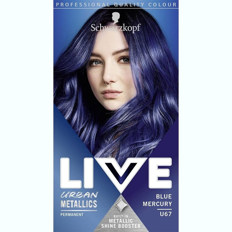 Blue Mercury U67 Metallic Blue Hair Dye with Shine-Boosting Coconut Oil