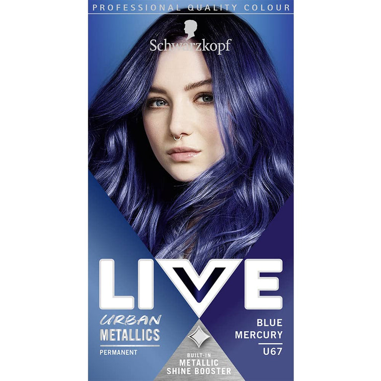 Blue Mercury U67 Metallic Blue Hair Dye with Shine-Boosting Coconut Oil