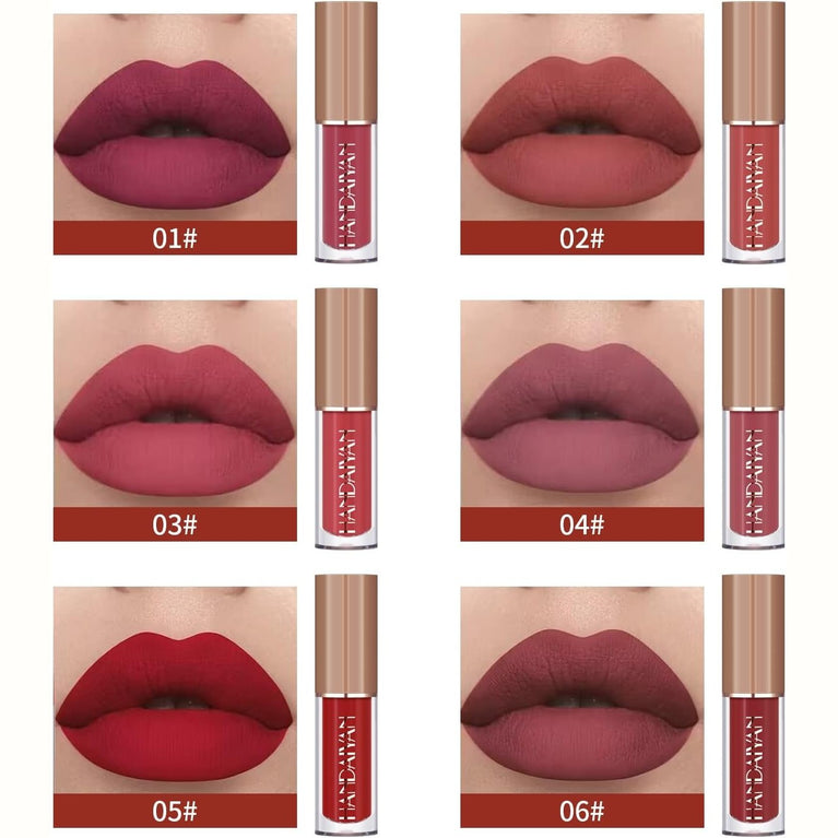 Deluxe 12-Shade Waterproof Liquid Lipstick Set - Velvet Matte Finish, Long-Lasting, Non-Stick, Fade-Resistant Lip Gloss and Red Lipstick Collection for Women (Set B)